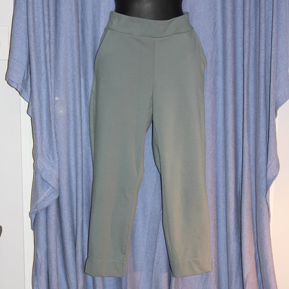 sage green brushed soft joggers